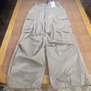 NEW Nike Woven Cargo Pants Women's Sz XS High Waisted Loose Fit Beige FV4969-247